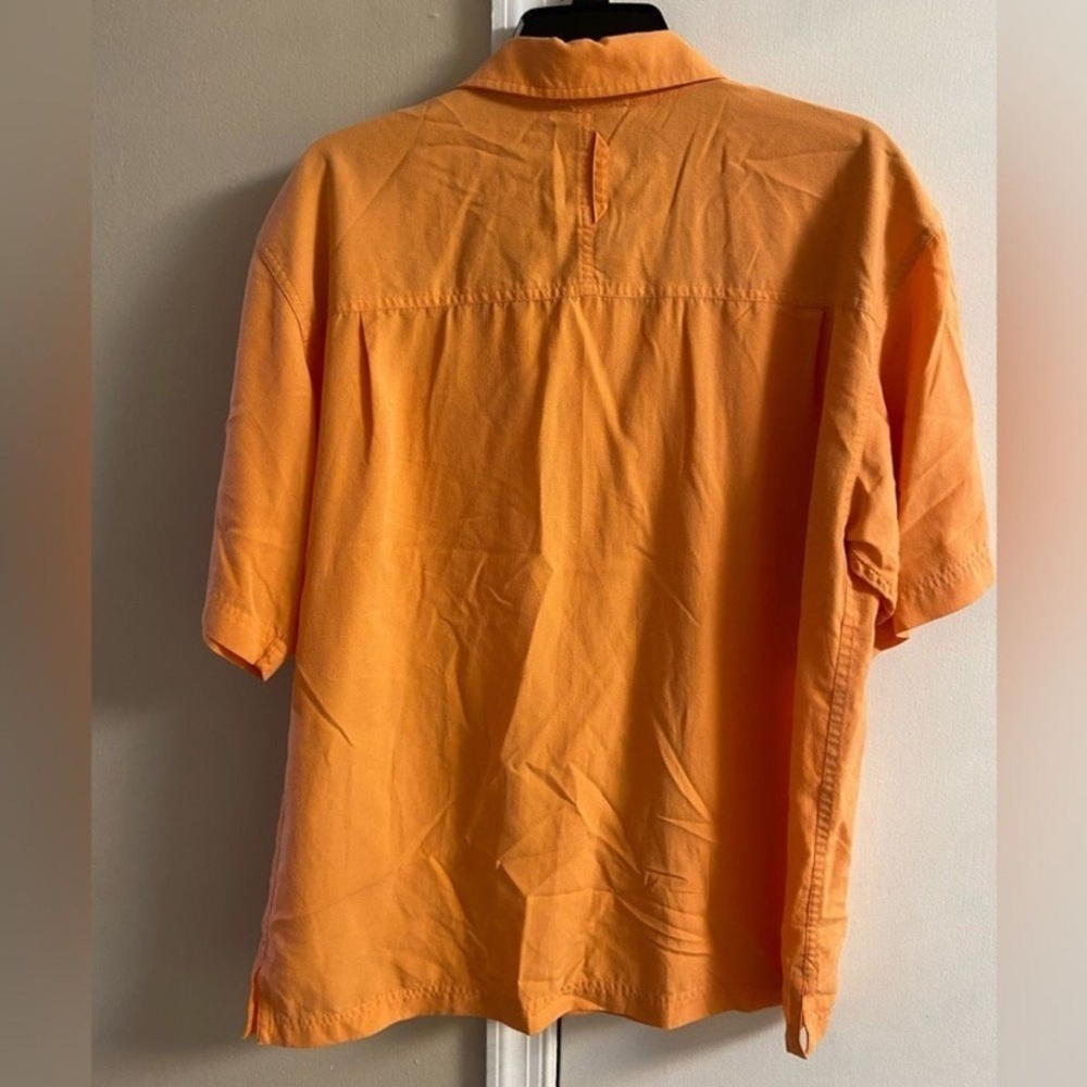 The North Face Orange button front Shirt men Medium - Picture 2 of 7